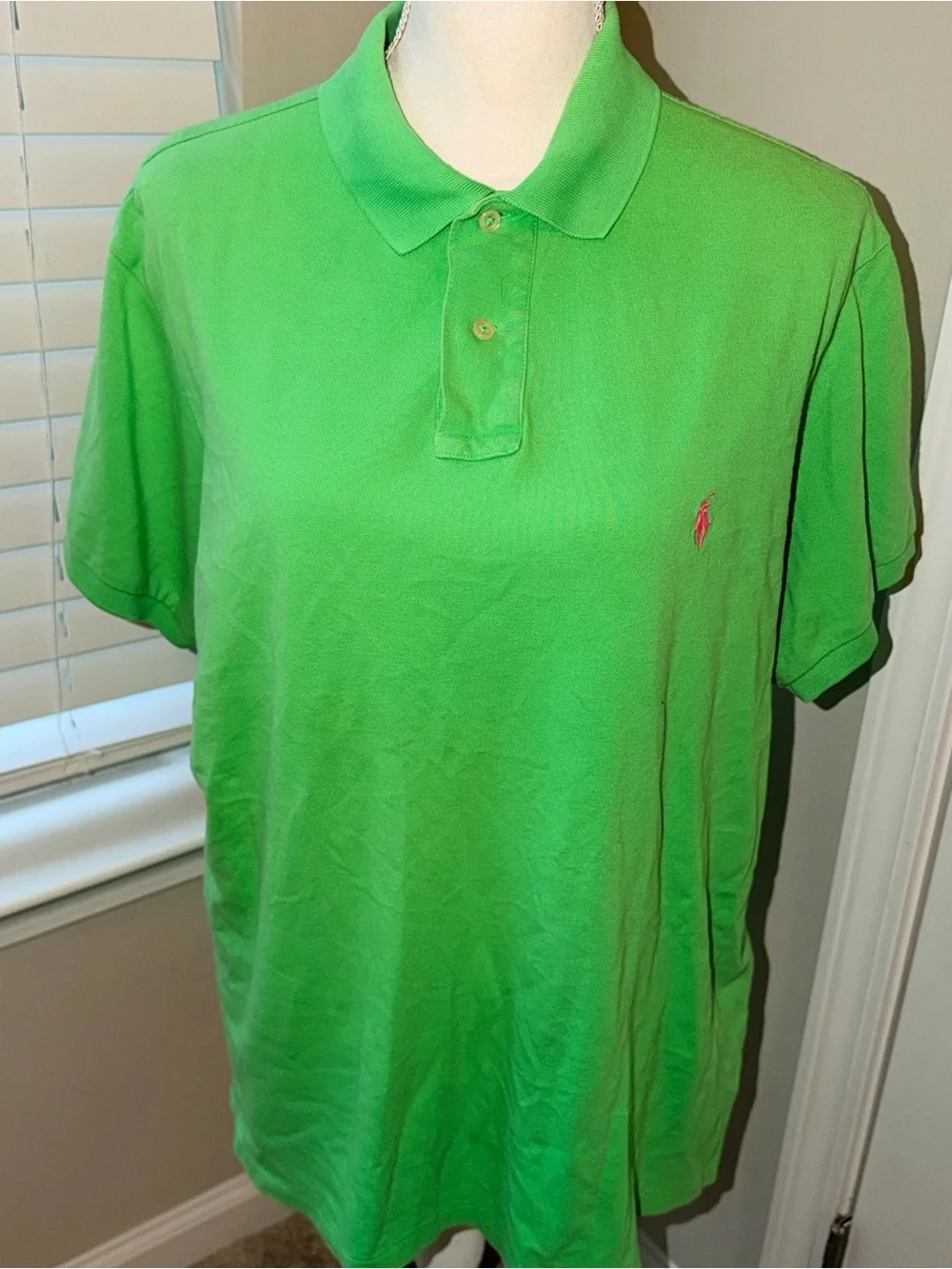 Ralph Lauren Bright Green Polo Shirt with Contrast Logo